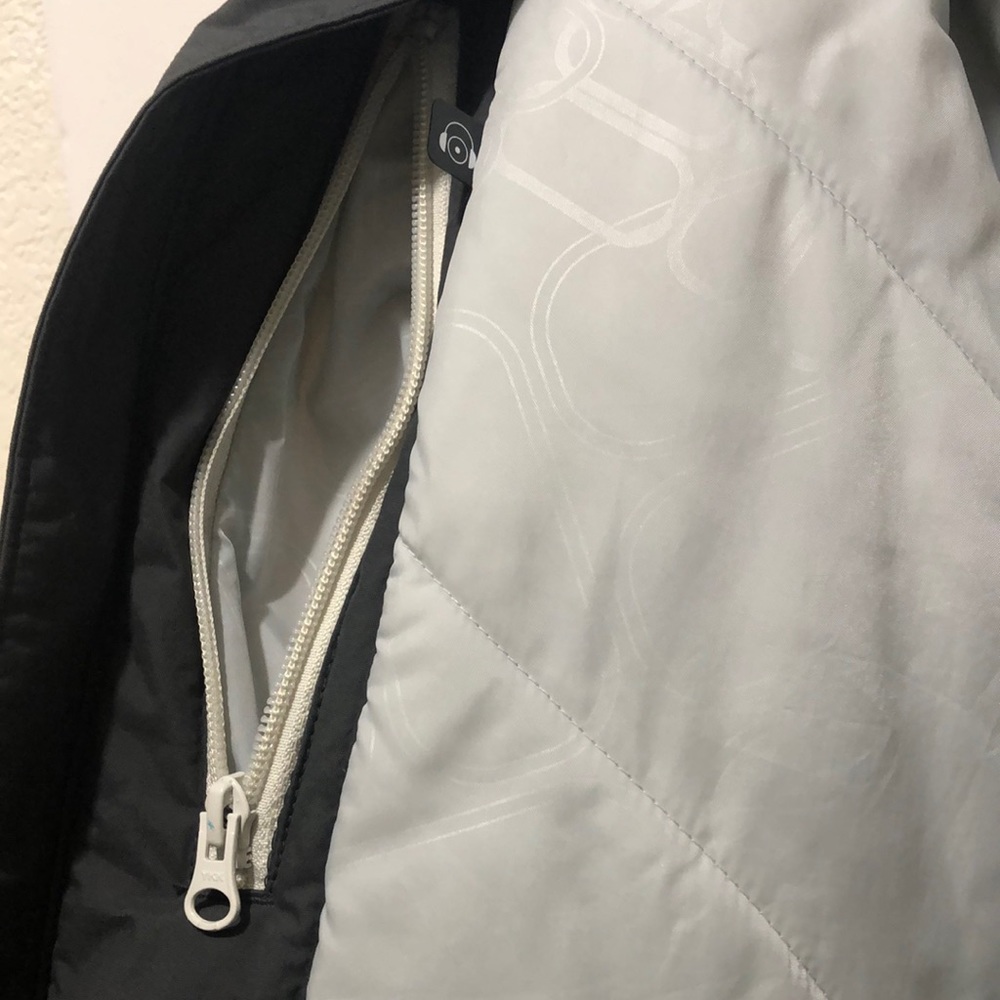 Columbia Hoodie Jacket Men’s L Water Resistant Windbreaker Adjustable Hem Ivory - Picture 9 of 16